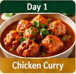 Day 1 Chicken Curry tiffin dish