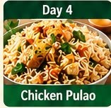 Day 4 Chicken Pulao tiffin dish