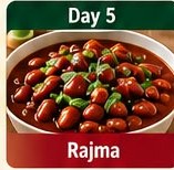 Day 5 Rajma tiffin dish