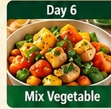 Day 6 Mix Vegetable tiffin dish