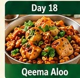 Day 18 Qeema Aloo tiffin dish