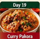 Day 19 Curry Pakora tiffin dish