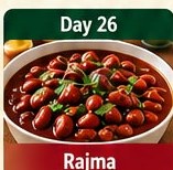 Day 26 Rajma tiffin dish
